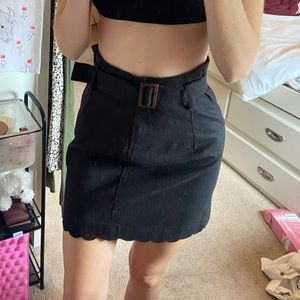 Black Urban Outfitters Skirt with Tortoise Shell Buckle